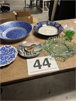 Large bowls, hade made plate, numbered