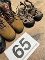 4 pair of shoes/boots/sandels - size 8.5/9