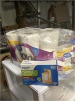Toilet paper, paper towels, 2 drawer storage,