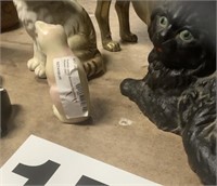 Assortment of cat figurines and clock - 1 Fenton,