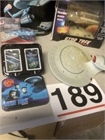 Star Trek - Uno game, talking alam clock, trash