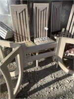 Table legs and 4 high back chairs