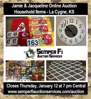 Online House Hold Auction La Cygne Kansas Closes January 12. 2023