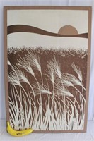 1970s Aztec Radiant "Wheat Field" Picture Heater