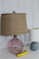 Pink Bubble & Egg Glass Lamps