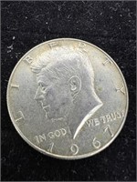 40% Silver John F. Kennedy Half Dollar 1967