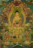 Tibetan Nepal Silk Embroidered Thangka Tara