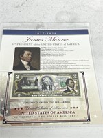 U.S. Presidents Enhanced $2 Bill James Monroe