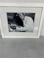 Black Americana framed photograph working tobacco