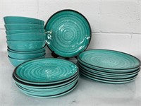 24 Melamine plates and bowls
