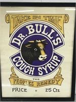 1972 Vtg Dr Bulls Cough Syrup Advertising Poster