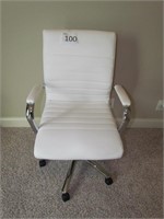 Bonded White Leather Office Chair
