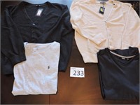 Two Men's New Sweater and Shirt Sets