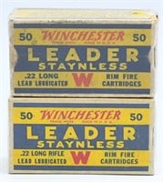 2 Collector Boxes Of Winchester .22 Long & .22 LR