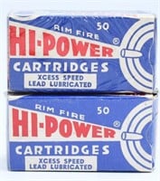 2 Collector Boxes Of Hi-Power .22 LR & .22 Short
