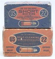 2 Collector Boxes Of US .22 Short & .22 Win Ammo
