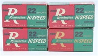 4 Collector Boxes Of Remington .22 Short Ammo