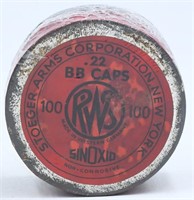 100 Rd Collector Container Of Stoeger .22 BB Caps