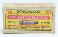 50 Rd Collector Box of Winchester .22 Auto Ammo