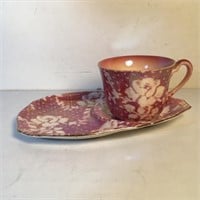 ROYAL WINTON TAPESTRY TEACUP & SNACK PLATE ENGLAND
