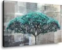 Green Tree of Life Canvas Wall Art 20"x40"