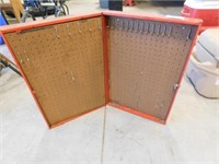 Red Folding Peg/Key cabinet