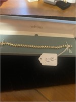 LADIES 14 KT YELLOWGOLD TENNIS BRACELET WITH