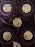 5 KENNEDY CLAD HALF DOLLARS 1971, 72,