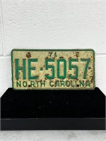 Vintage 1971 North Carolina license plate