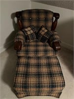 Vintage chair and ottoman