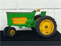 Vintage Hubley 9" Green Diecast Farm Tractor