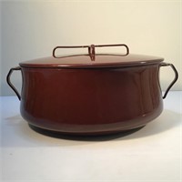 LARGE DANSK KOBENSTYLE ENAMELWARE CASSEROLE DISH