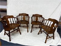 4 vintage wooden chairs