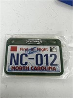 New Vtg North Carolina Mini License Plate Matchbox