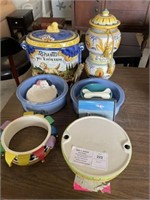Misc Dog Bowls and Treat Containers