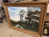 Large Framed  Oil Painting  59" X 47"