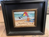 1 Framed Oil Painting "Cooling Off" by Flint Reed