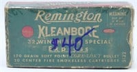 20 Rd Collector Box Of Remington .32 Win SPL Ammo