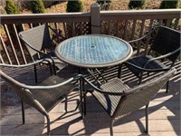 Folding Patio Table and Four Chairs