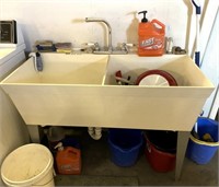 Double Basin Freestanding Laundry Sink