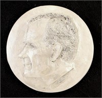 DAVID ADICKES "GEORGE BUSH SR." WALL SCULPTURE