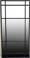 FRAMED BLACK PAINTED CONTEMPORARY WALL MIRROR