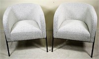PAIR OF JACOBSEN BOUCLE ACCENT CHAIRS