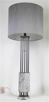 CONTEMPORARY METAL COLUMN MARBLE LAMPS