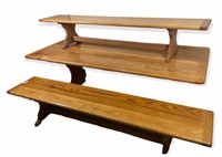 PINE TABLE WITH TWO BENCHES