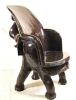 HAND CARVED ELEPHANT CHAIR
