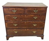 GEORIGAN STYLE MAHOGANY BOW FRONT CHEST