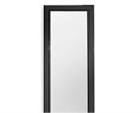 Over the Door Mirror 16-Inch x 52-Inch in Black