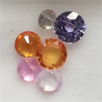 6 Pcs Genuine Fancy Sapphire Loose Stones (2ct)