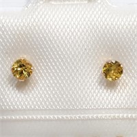 14kt Gold & Genuine Citrine Earrings